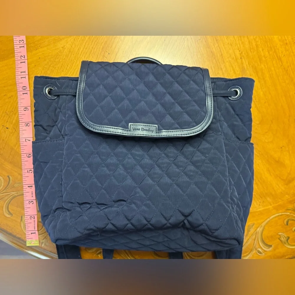 Vera Bradley Navy Small Quilted Backpack/Purse